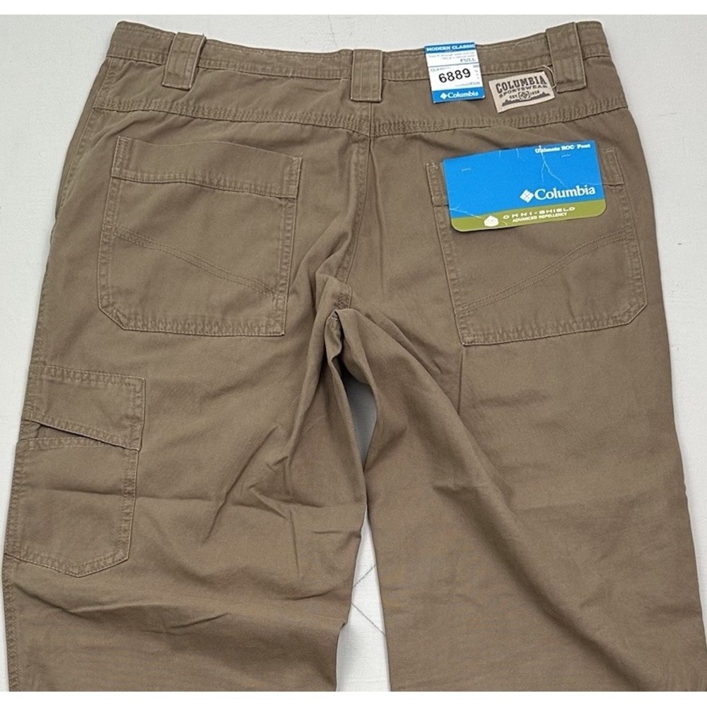 Columbia Ultimate ROC Pants Sz 33x30 Khaki Modern Classic Omni Shield Cotton NEW